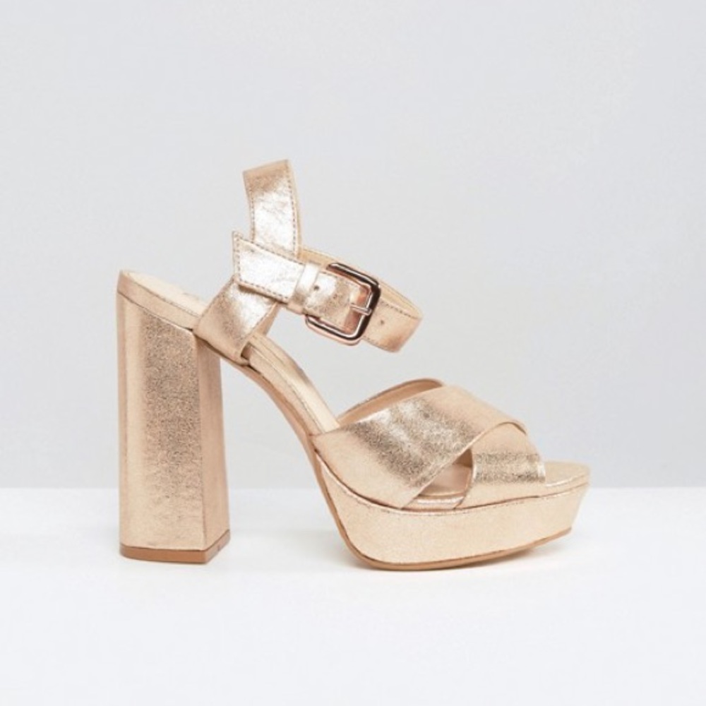ASOS Rose Gold Office/ Smile platforms